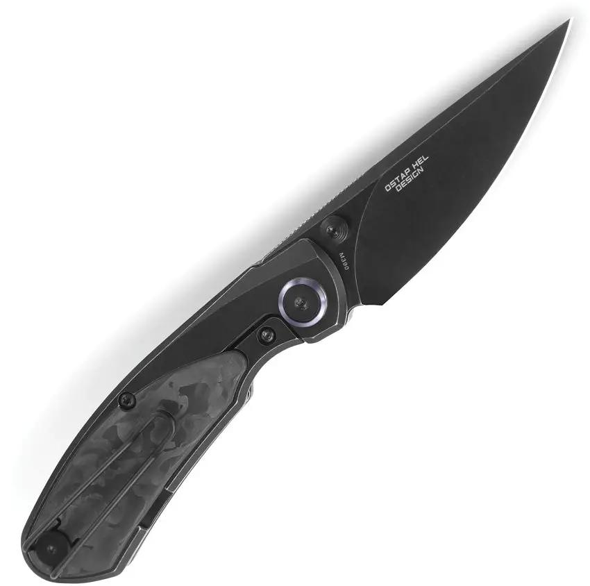 Bestech Lito Framelock Titanium Handle With Carbon Fiber Inlay Premium EDC Knife Stonewashed M390 2.5 Inch Blade by Bestech Knives