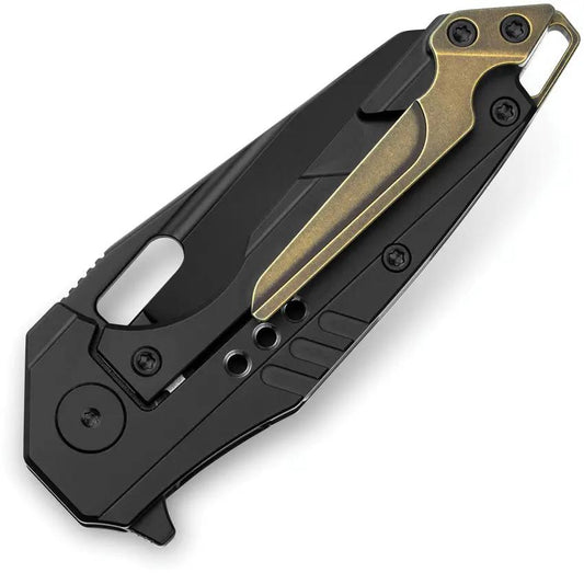 Bestech Nyxie 3 Framelock Ti Black S35VN Blade EDC Knife For Collectors And Enthusiasts With Lanyard Hole by Bestech Knives