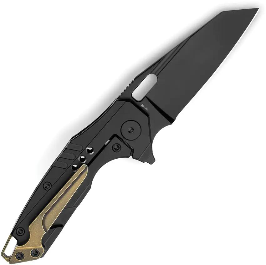 Bestech Nyxie 3 Framelock Ti Black S35VN Blade EDC Knife For Collectors And Enthusiasts With Lanyard Hole by Bestech Knives