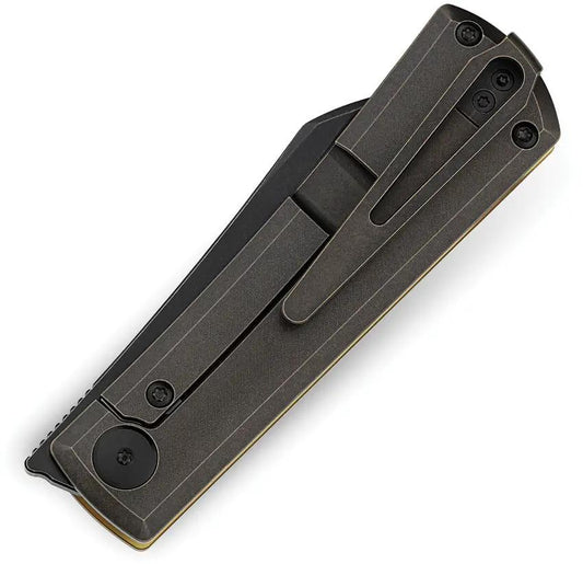 Bestech Bruv Framelock Knife Ti Ultem EDC M390 Wharncliffe Blade Titanium Back Handle 4.13in Closed by Bestech Knives