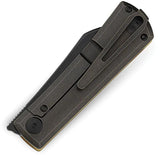 Bestech Bruv Framelock Knife Ti Ultem EDC M390 Wharncliffe Blade Titanium Back Handle 4.13in Closed by Bestech Knives