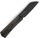 Bestech Bruv Framelock Knife Ti Ultem EDC M390 Wharncliffe Blade Titanium Back Handle 4.13in Closed by Bestech Knives