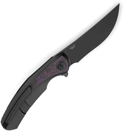 Bestech Knives Sambac Framelock MCut EDC Knife BT2402B With Black Titanium Handle And Purple Haze Carbon Fiber Inlay by Bestech Knives