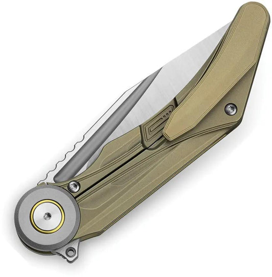 Bestech Seraph Framelock Ti Bronze BT2403B EDC Knife With M390 Blade For Collectors And EDC Enthusiasts by Bestech Knives