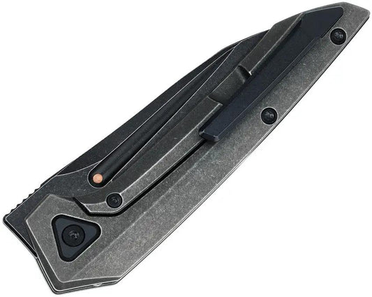 Bestech Knives VKNAVI Framelock MCut BT2404A Knife Black Stonewash Titanium Handle Red Copper Inlay EDC Enthusiasts by Bestech Knives