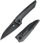 Bestech Knives VKNAVI Framelock MCut BT2404A Knife Black Stonewash Titanium Handle Red Copper Inlay EDC Enthusiasts by Bestech Knives