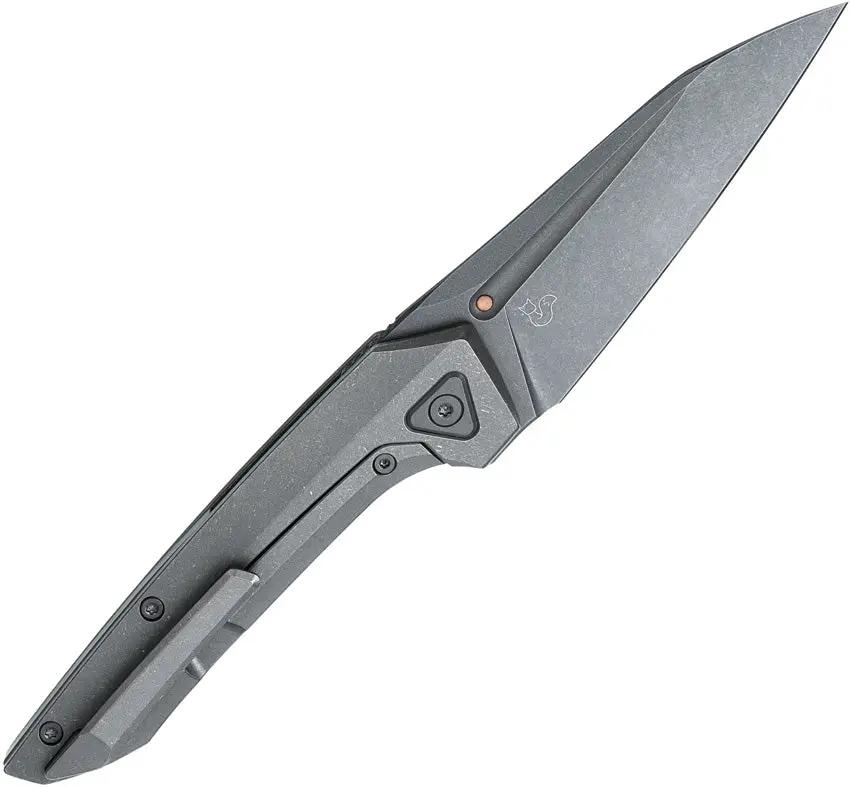 Bestech VK NAVI Framelock MCut BT2404B Knife With Stonewashed Blade Titanium Handle Red Copper Inlay EDC by Bestech Knives