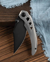 Bestech Knives Razon Framelock MCut Gray Titanium Handle EDC Knife For Everyday Carry by Bestech Knives