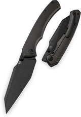 Bestech Knives Clastic Framelock EDC Knife Black Bronze Titanium Handle M Cut Blade by Bestech Knives