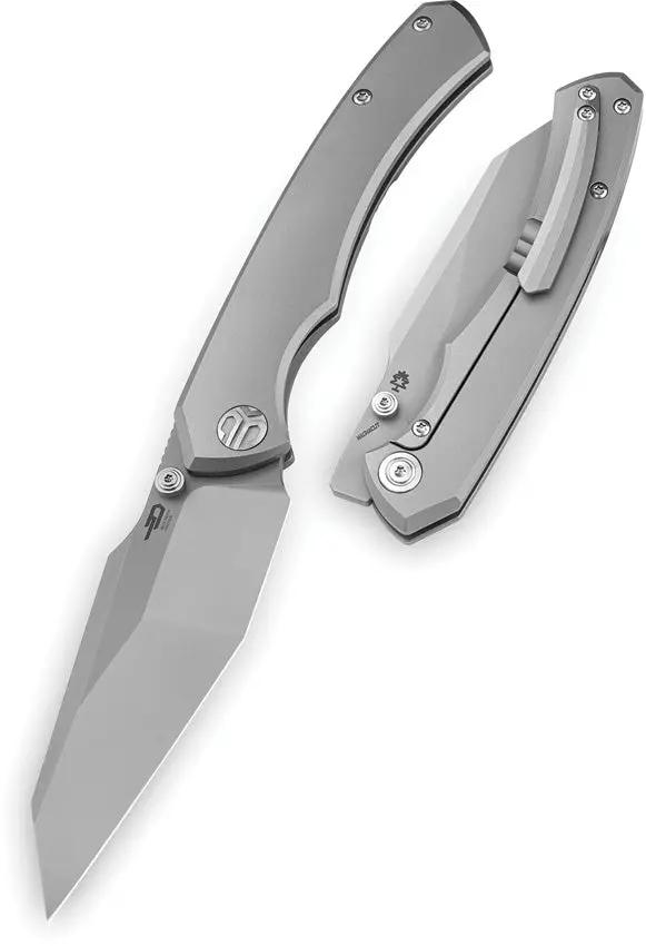 Bestech Knives Clastic Framelock Bead Blast BT2407C Titanium Handle EDC Knife with Pocket Clip by Bestech Knives