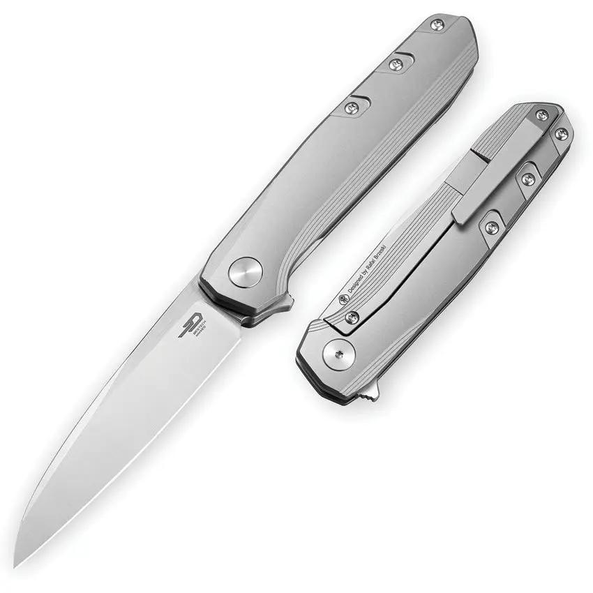 Bestech Knives 9 Framelock Ti Gray BT2408A M390 Blade EDC Knife For Everyday Carry Enthusiasts by Bestech Knives