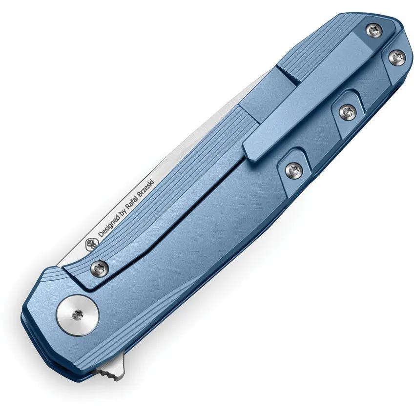 Bestech Knives Framelock Ti Blue BT2408C EDC Enthusiasts Titanium Handle M390 Satin Blade by Bestech Knives