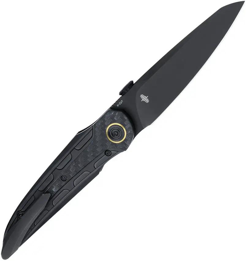 Bestech Prydwen Framelock M-Cut Ti EDC Knife with Black Stonewash Blade and Carbon Fiber Inlay by Bestech Knives