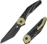 Bestech Knives Excentric Framelock Ti Folding Knife M390 Black Stonewash Titanium Handle For Collectors by Bestech Knives