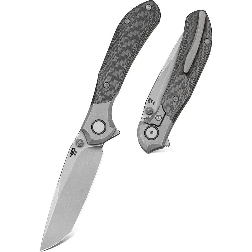 Bestech Knives Constellation Framelock BT2501D MCut Tanto Blade Titanium Handle With Carbon Fiber Inlay For EDC by Bestech Knives
