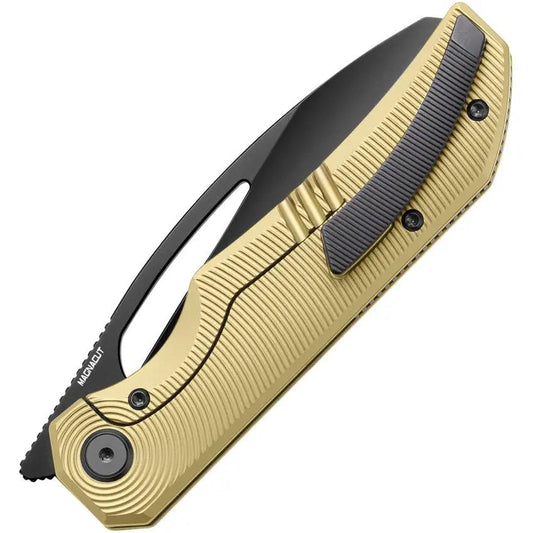 Bestech Knives Taipan Framelock Knife BT2503B Bronze Titanium Handle MCut Sheepsfoot Blade For EDC Enthusiasts by Bestech Knives
