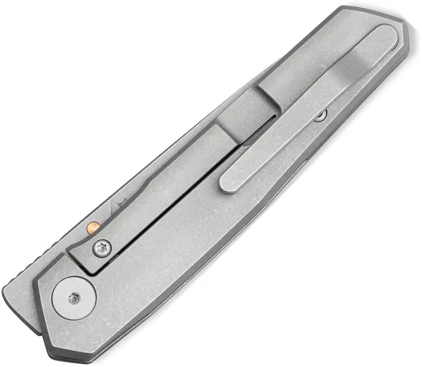 Bestech Knives VK-KUZE Framelock M-Cut Ti EDC Knife With Stonewash Blade And Titanium Handle by Bestech Knives