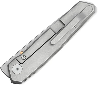 Bestech Knives VK-KUZE Framelock M-Cut Ti EDC Knife With Stonewash Blade And Titanium Handle by Bestech Knives