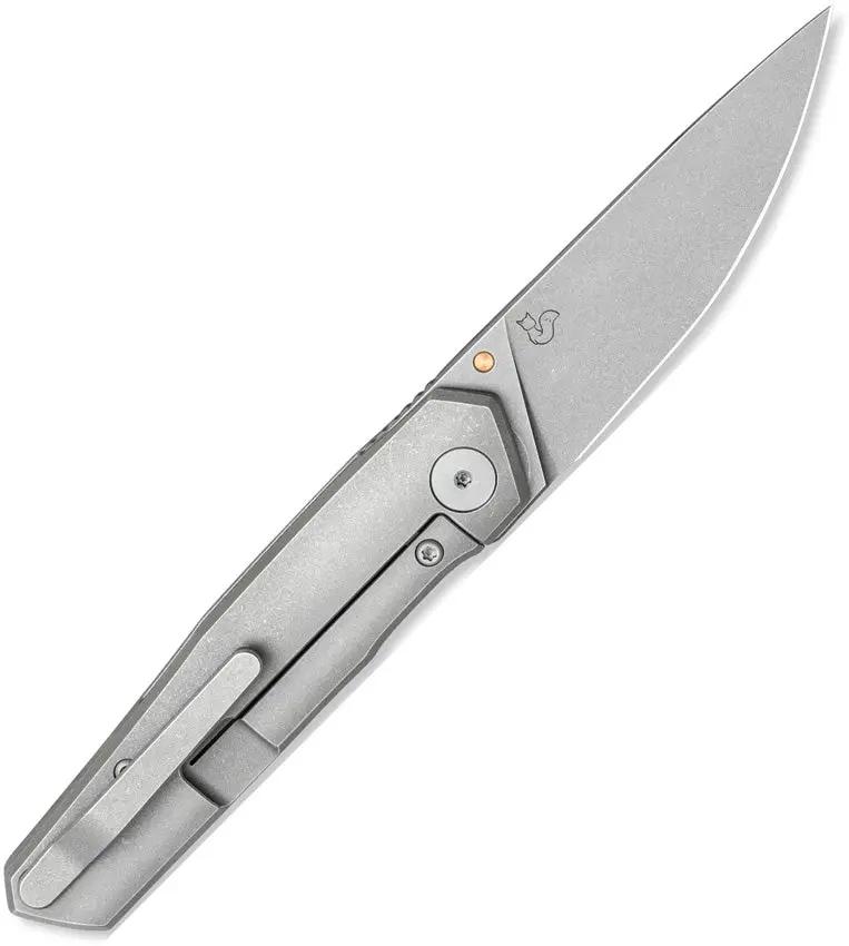 Bestech Knives VK-KUZE Framelock M-Cut Ti EDC Knife With Stonewash Blade And Titanium Handle by Bestech Knives
