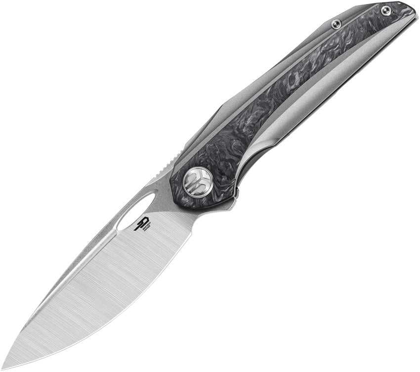 Bestech Knives SENU Framelock Ti Marble CF EDC Knife for Collectors and Enthusiasts by Bestech Knives