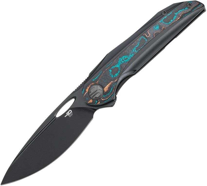 Bestech SENU Framelock Knife With Titanium Frame And Camo Carbon Fiber Handle For EDC Enthusiasts by Bestech Knives