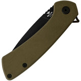 Buck Onset Framelock Green 13425 EDC Knife With S45VN Blade, Cerakote Drop Point, G10 Handle by Buck