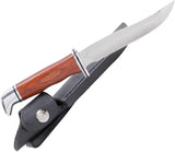 Buck Pathfinder Knife 14189 Fixed Blade With 5in Satin 420HC Blade DymaLux Handle Leather Sheath For Outdoor Enthusiasts by Buck