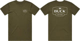 Buck Logo T-Shirt OD Green Lrg 13867 by Buck