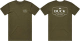 Buck Logo T-Shirt OD Green XL 13868 by Buck