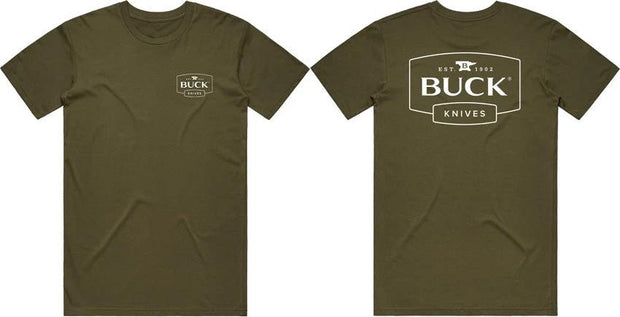 Buck Logo T-Shirt OD Green XL 13868 by Buck