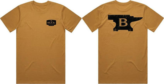 Buck Anvil T-Shirt Camel Lrg 13885 by Buck
