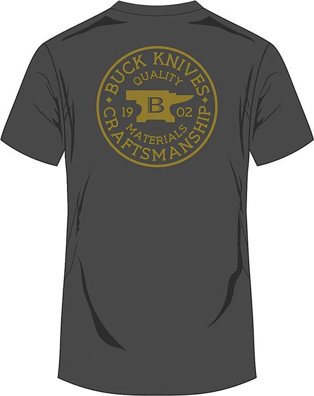 Buck Coin Badge T-Shirt Gray XL 14279 by Buck