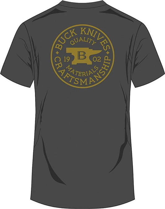 Buck Coin Badge T-Shirt Gray 2XL 14280 by Buck