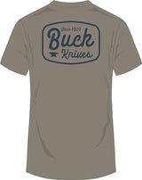 Buck Round Badge T-Shirt Gray LG 14285 by Buck