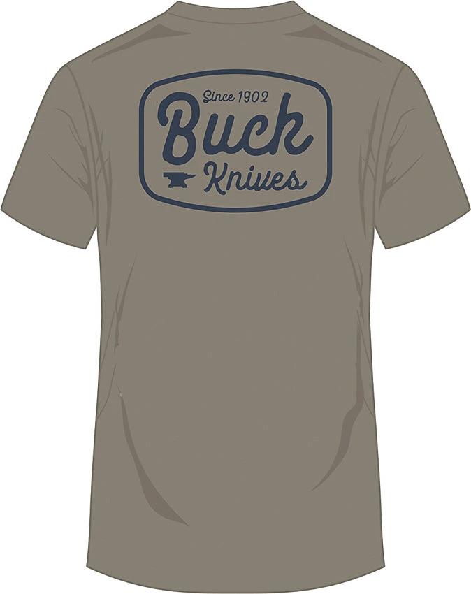 Buck Round Badge T-Shirt Gray XL 14286 by Buck