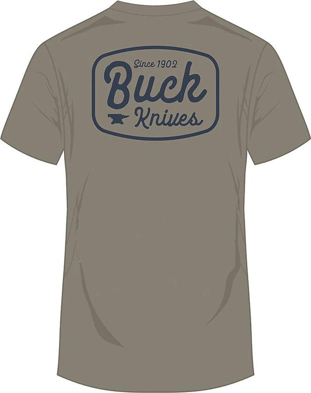 Buck Round Badge T-Shirt Gray XL 14286 by Buck