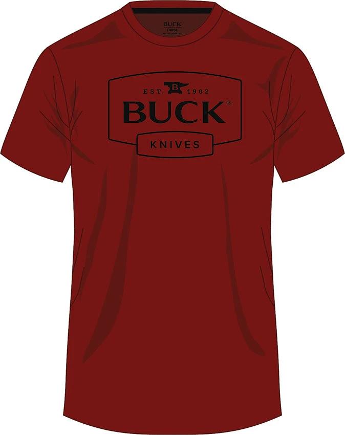 Buck Logo T-Shirt Red XL 14314 by Buck