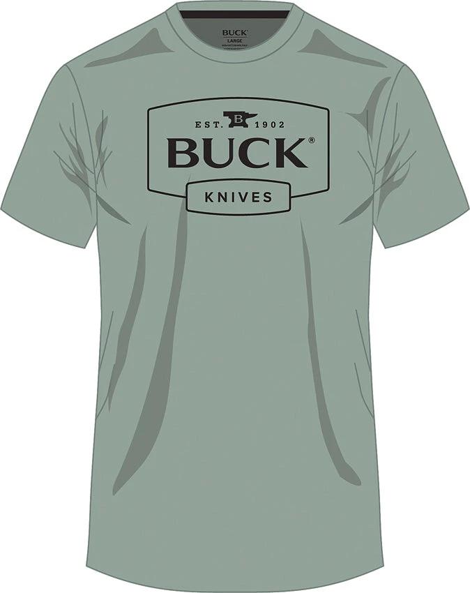 Buck Logo T-Shirt Sage LG 14320 by Buck