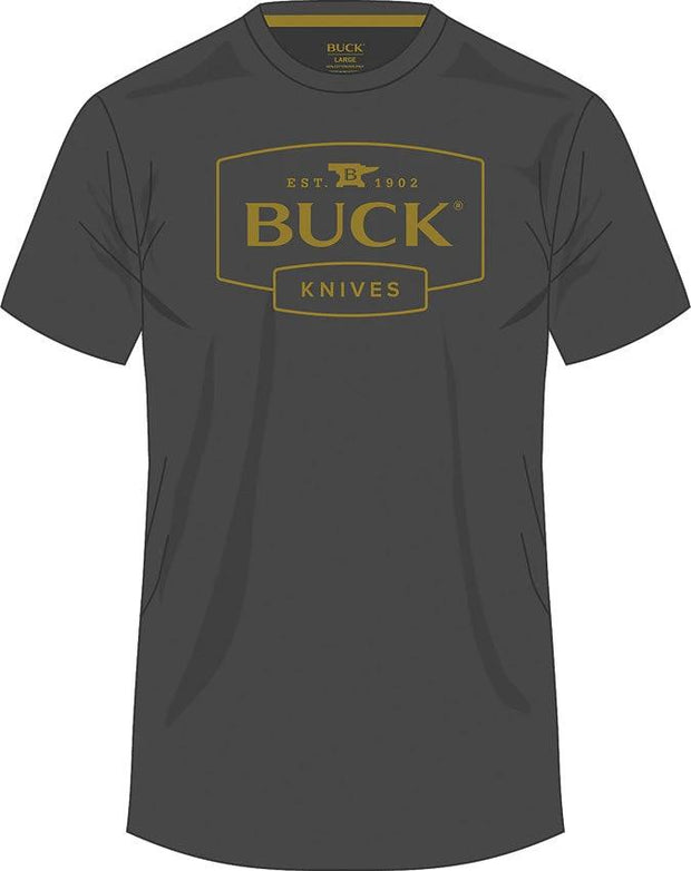 Buck Logo T-Shirt Gray LG 14334 by Buck