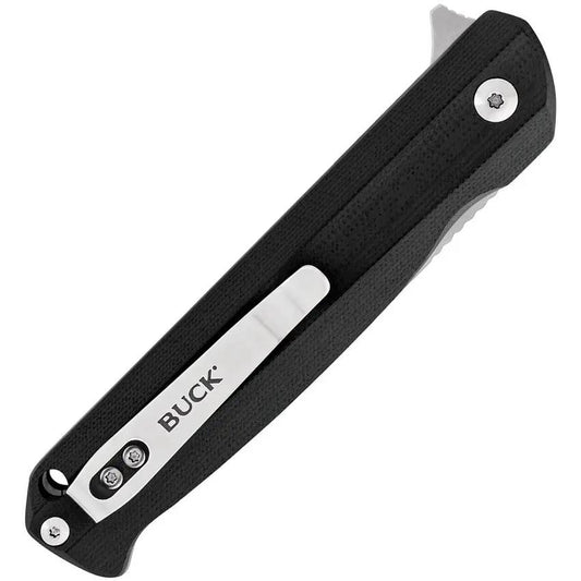 Buck Langford Linerlock 13042 Folding Knife With Satin 7Cr17MoV Blade G10 Handle Extended Tang Pocket Clip For EDC by Buck
