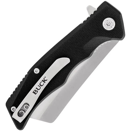 Buck Trunk Linerlock 13090 Folding Knife With 4 Inch Closed Satin 7Cr17MoV Blade Black G10 Handle Pocket Clip EDC Ready by Buck