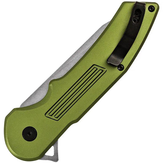 Buck Hexam SUR Lock Assisted Opening Knife For Everyday Carry With 3.25in Blade And OD Green Aluminum Handle by Buck