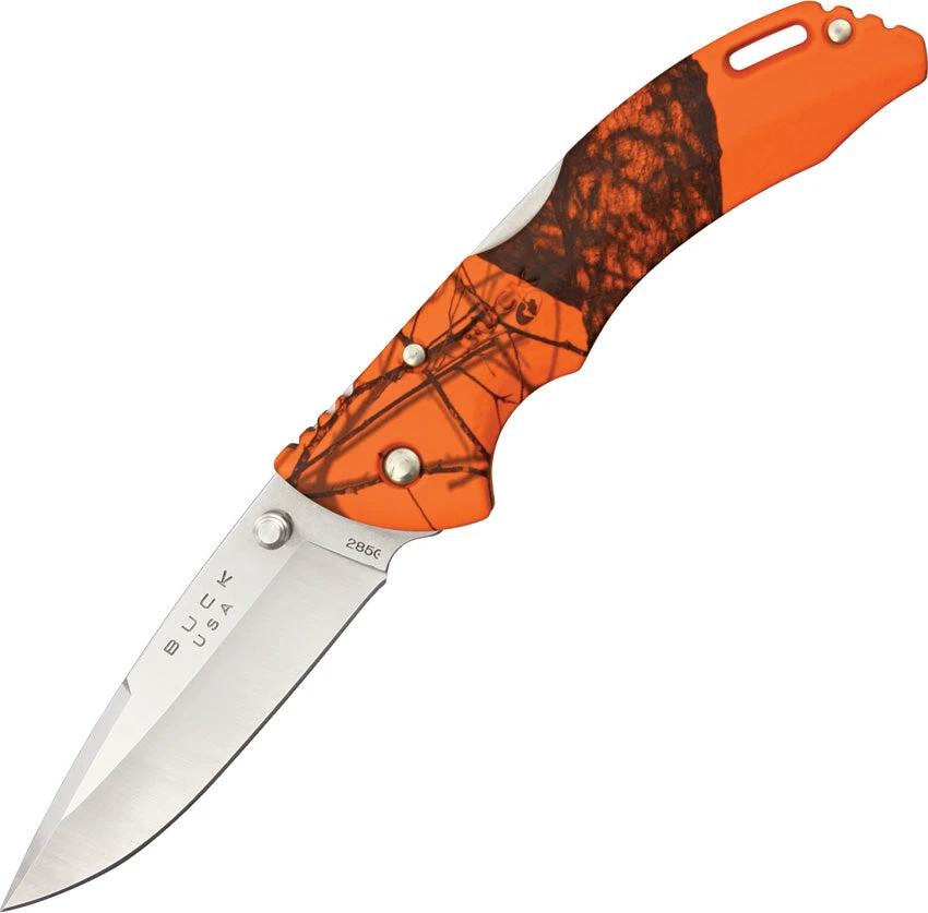 Buck Bantam Lockback Knife With 420HC Drop Point Blade Camouflage Nylon Handle Titanium Pocket Clip Outdoorsmen by Buck