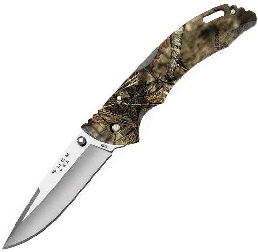 Buck Bantam BHW Lockback Knife 3.625in Stainless Blade Mossy Oak Camouflage Handle Rugged Outdoor Hunters by Buck