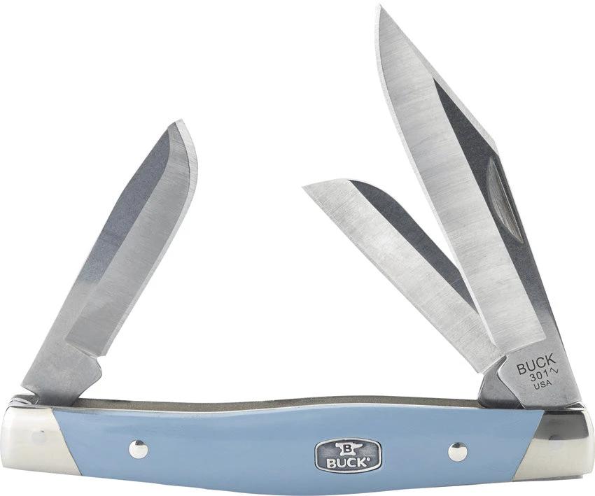 Buck Stockman Blue Nickel Silver 14108 by Buck