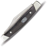 Buck Stockman Ebony 14448 Pocket Knife With Ebony Wood Handle Satin 420HC Three Blades Clip Spey Sheepsfoot Collectors by Buck