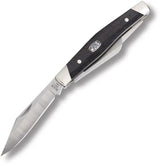 Buck Stockman Ebony 14448 Pocket Knife With Ebony Wood Handle Satin 420HC Three Blades Clip Spey Sheepsfoot Collectors by Buck