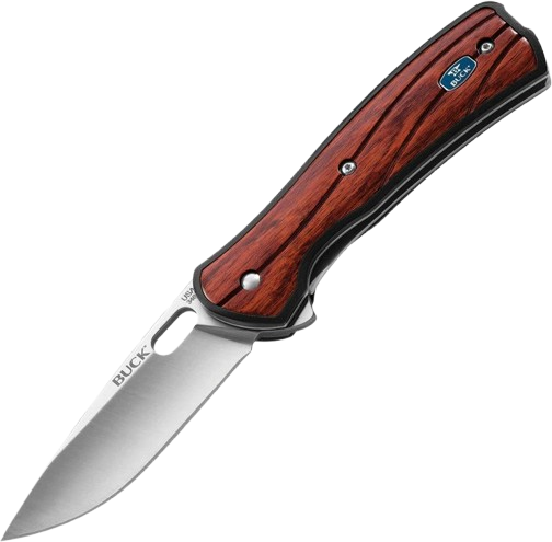 Premium Buck Vantage Avid Linerlock 7837 Knife With Satin 420HC Drop Point Blade And Dymondwood Inlays For EDC by Buck