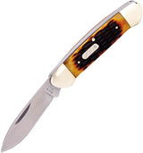 Buck Knives Buck Canoe Brown Jig Bone Handle With Satin Finish And Dual Blades Spear And Pen For Collectors by Buck