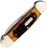 Buck Knives Buck Canoe Brown Jig Bone Handle With Satin Finish And Dual Blades Spear And Pen For Collectors by Buck